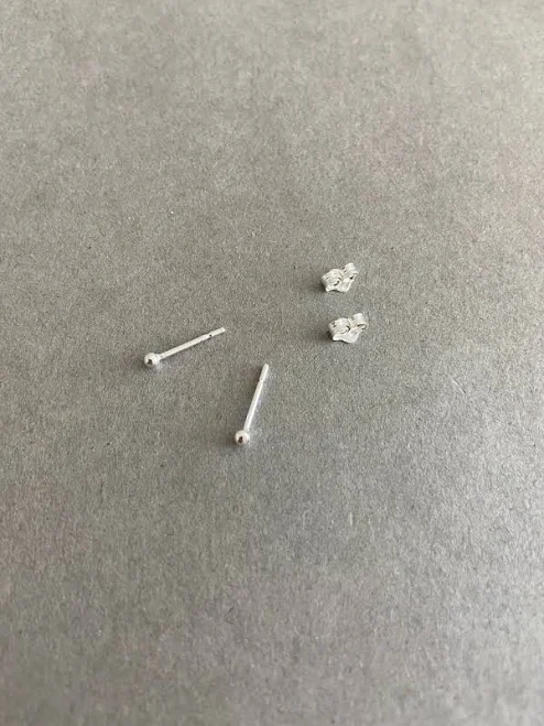 accessory Sterling Silver Tiny Dot Ball Post Stud Earrings Etsy - teenytinyNY $12.79