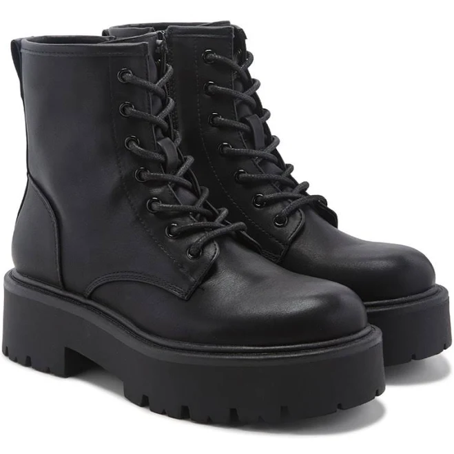 shoes Steve Madden Girl Women's Madden Chant Lace Up Boots Famous Footwear $39.98