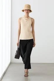 skirt Straight linen midi skirt - BLACK massimodutti.com $160