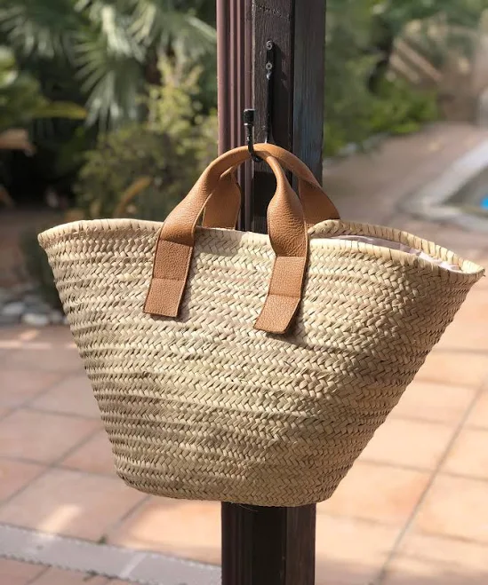bag Straw Leather Tote Bag with Woven Raffia Etsy - Seller $169.17