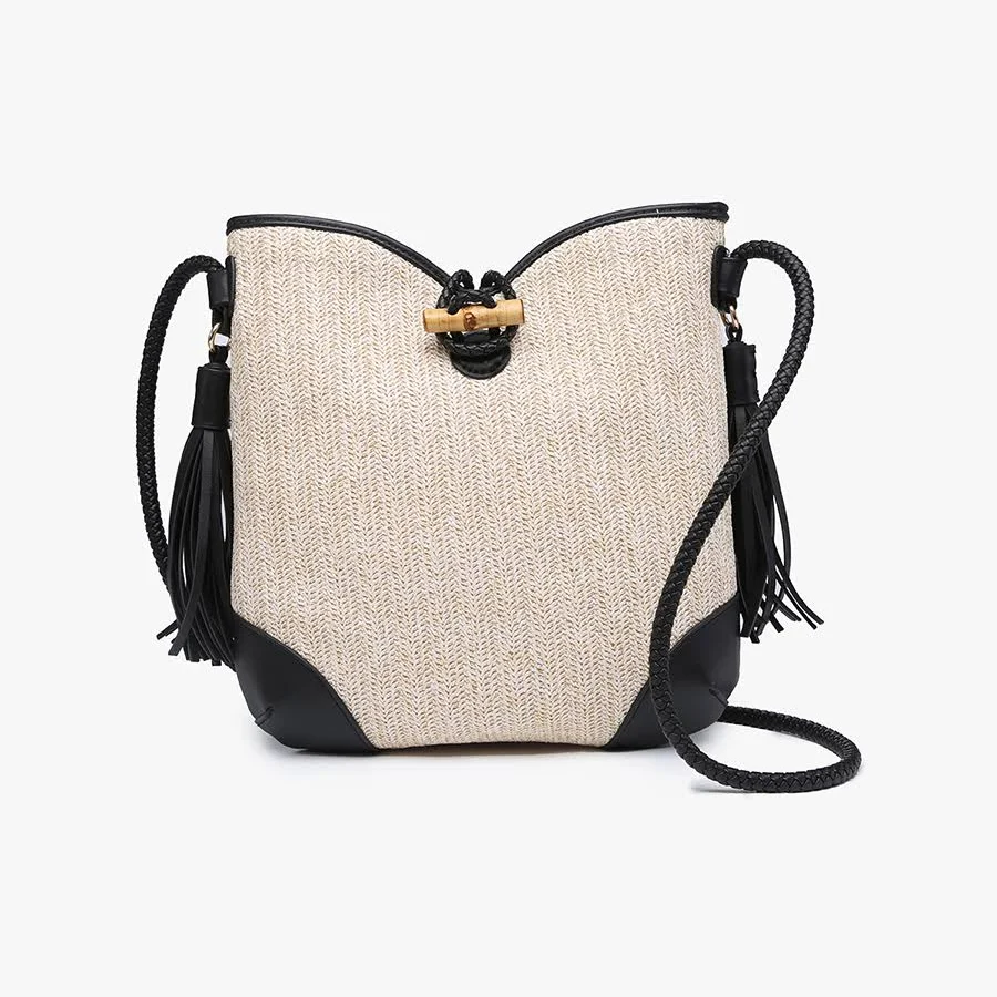 bag Straw Tassel Crossbody Brav Lyfe $38