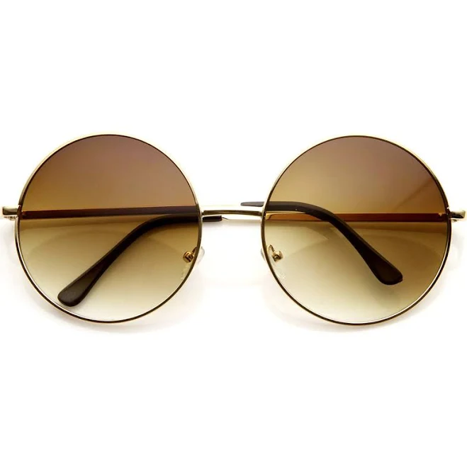 accessory Super Large Oversized Round Metal Sunglasses sunglassLA $14