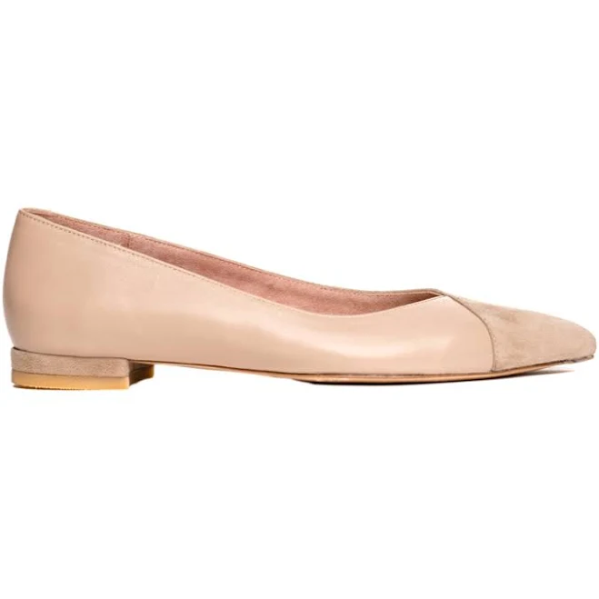 shoes Tenacious Tan Suede Leather Flats ALLY Shoes $235