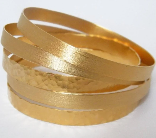 accessory Textured Gold Stackable Bangle Etsy - AyalaVitkon $138.55