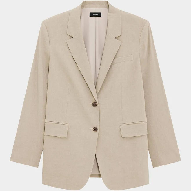 blazer Theory Women's Linen Blend Blazer Neiman Marcus $190
