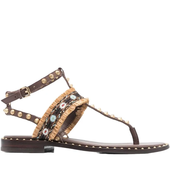 shoes Thrasher Women's Bead-Embellished Leather Sandals Editorialist $316