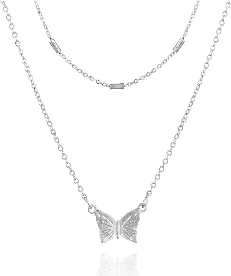 accessory Time and Tru Women's Adjustable Butterfly Dainty Necklace Walmart $7.88