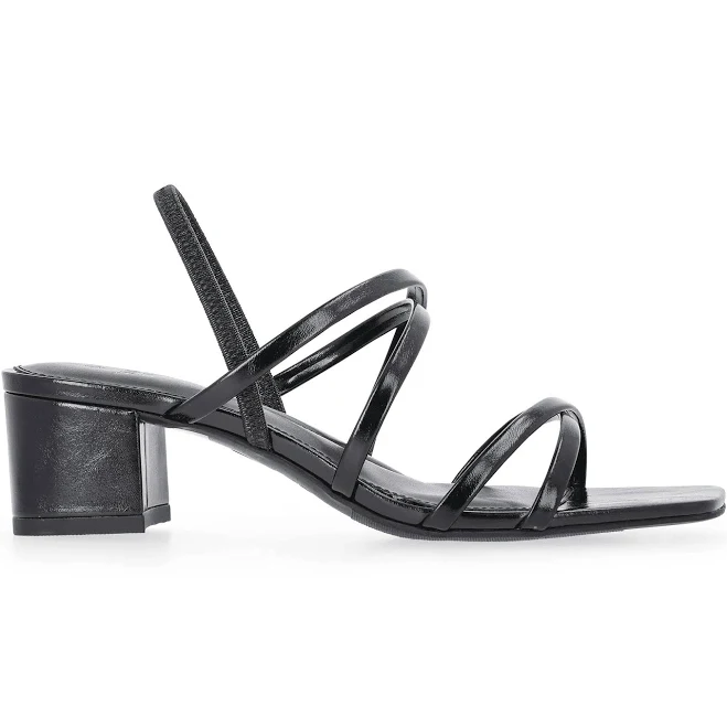 shoes Time and Tru Women's Strappy Block Heel Sandals Walmart $24.98