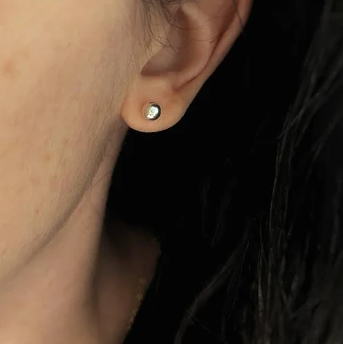 accessory Tiny Rose Gold Dot Stud Earrings Etsy - Seller $18.97