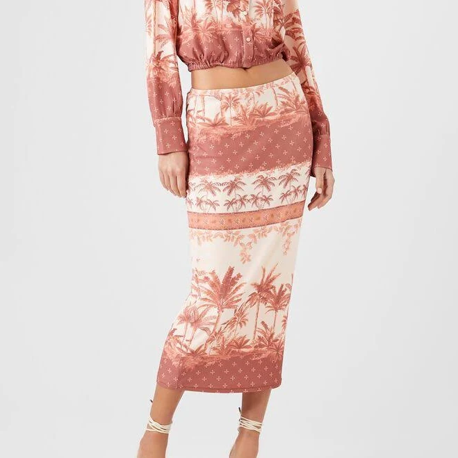 skirt Tropical Print Midi Skirt Forever 21 $20.99