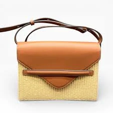bag TUCKERNUCK Raffia Stevie Crossbody Bag Tan Leather Trim Woven Straw Summer eBay $110