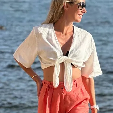 shorts Tulum High Waisted Linen Shorts Lewina Swimwear AB $86.92