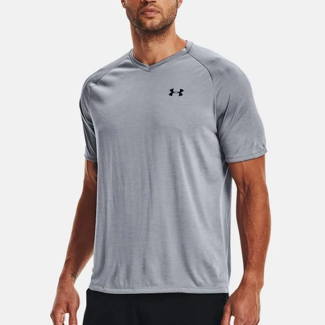 top Under Armour Men's UA Tech V-Neck Short Sleeve Shirt Under Armour $18.97