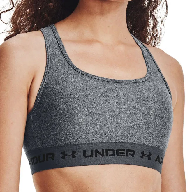 top Under Armour Women's Mid Crossback Heather Sports Bra DICK'S Sporting Goods $35