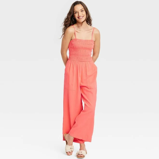 jumpsuit Universal Thread Women's Smocked Linen Maxi Jumpsuit eBay - danirobert-0 $18