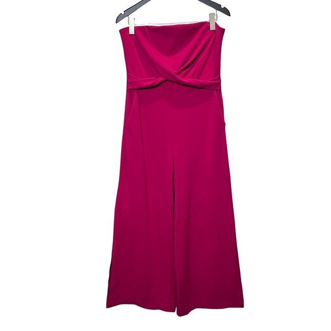 jumpsuit Vince Camuto Women's Strapless Twist Front Jumpsuit Fuchsia Pink Size 10 Elegant eBay $40