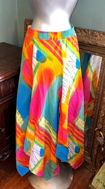 skirt Vintage 90's Flowy Sea Sun Skirt Etsy - VintageOnLime $41.6