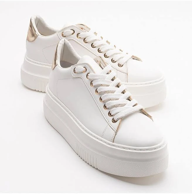 shoes Violette Platform Sneakers - White - Size 7.5 Macy's $109.6