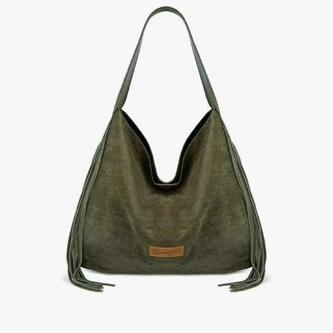 bag VIP DEAL | Wrangler Boho Fringe Suede Bag GREEN Montana West $17.99