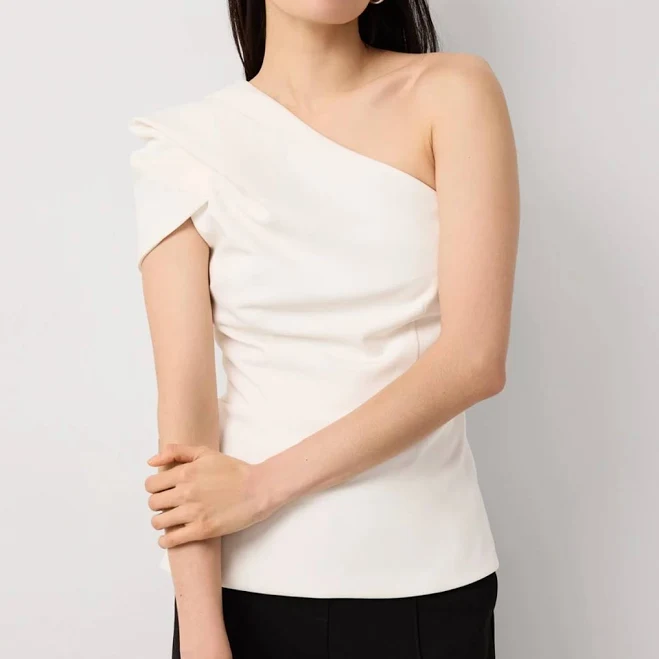 one shoulder top White House Black Market Women's Sculpted One-Shoulder Top White House Black Market $69.3