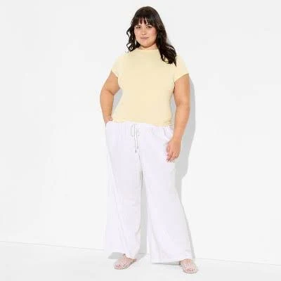 pants Wild Fable Women's Low-Rise Baggy Leg Linen Pants Target $30