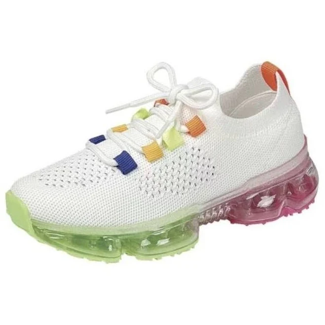 shoes Women Multi Color Lace Up Stretch Air Bubble Cushion Walking Knit Mesh eBay - linyan_2656 $24.99
