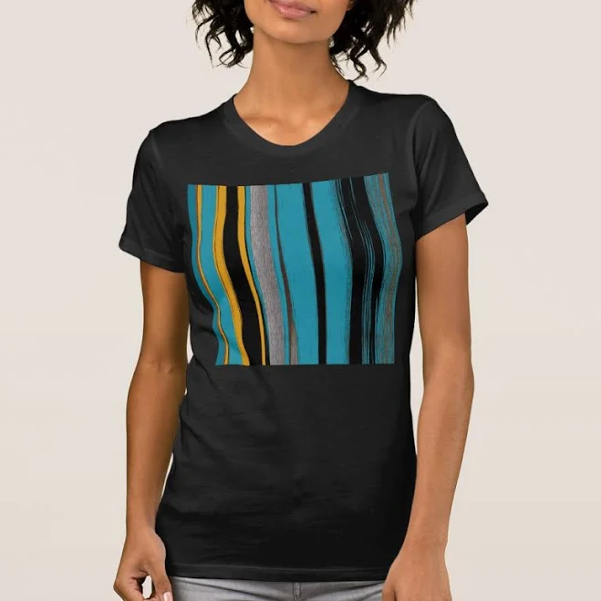 t-shirt Women's Abstract Art Stripes T-Shirt Zazzle $24.06