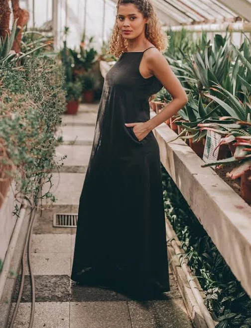 dress Women's Casual Linen Maxi Dress with Pockets VisibleArt $121