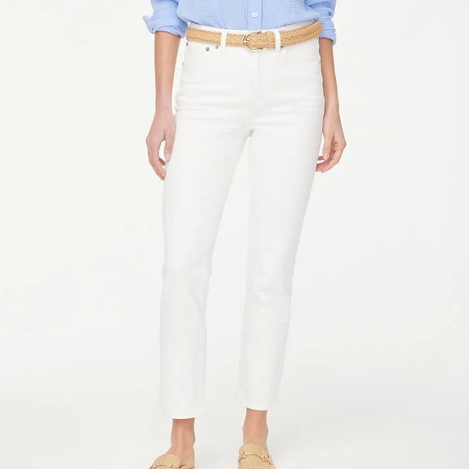 jeans Women's Essential Straight White Jean In All-Day Stretch J.Crew Factory J.Crew Factory $59.95