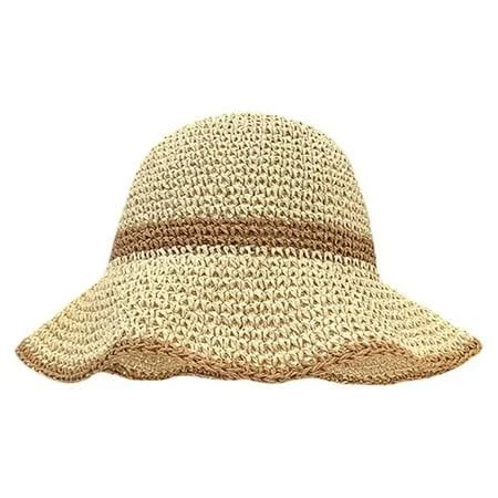 accessory Women's Foldable Wide Brim Straw Hat Walmart - XIANGWE $7.62