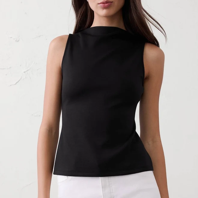 top Women's Soft Touch High-Neck Top Banana Republic Factory $25