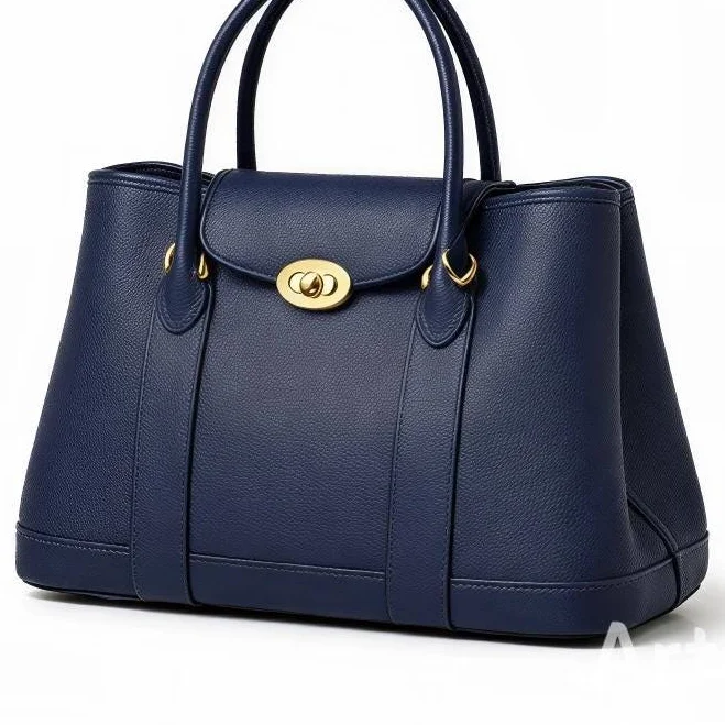 bag Women's Structured Leather Handbag with Gold Hardware Etsy - Seller $198.74