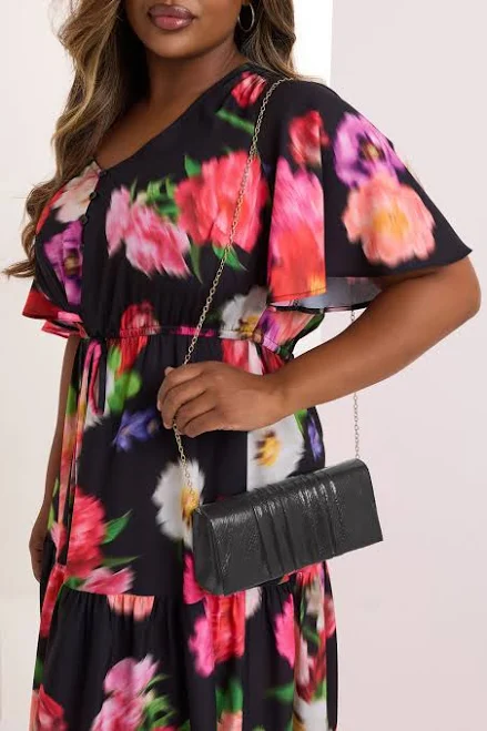 bag Yours Women's Metallic Faux Leather Clutch Bag Yours Clothing United States $26