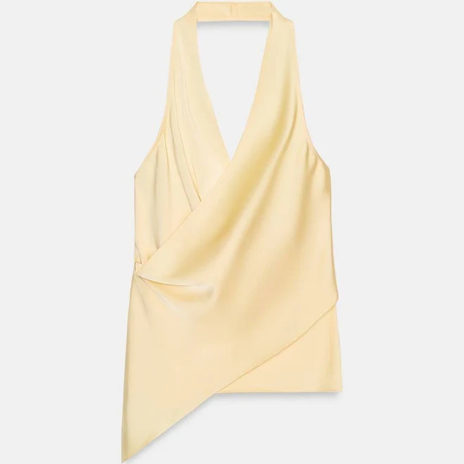 top Zara Satin Halter Top Zara USA $39.9