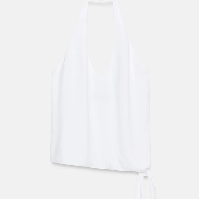top Zara Tied Halter Top Zara USA $45.9