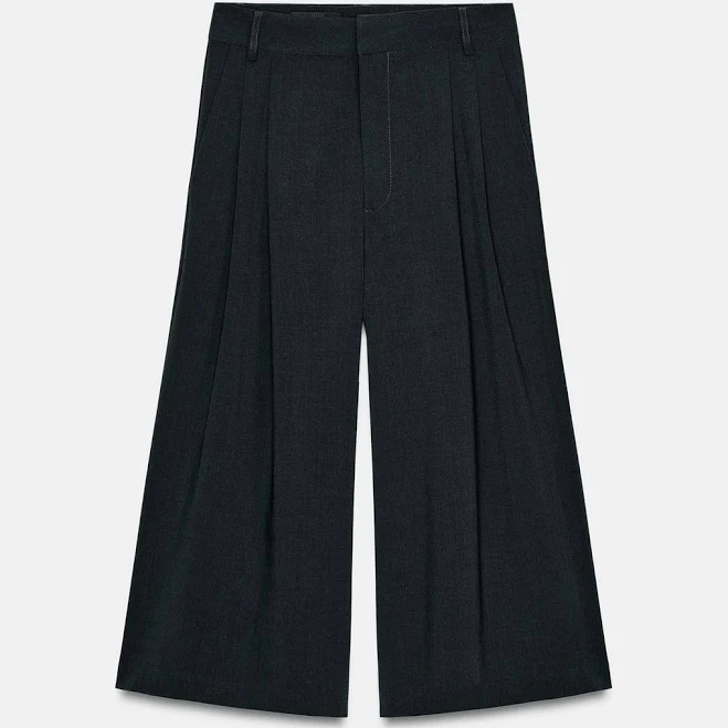 bottom Zara Wide Pleated Shorts Zara USA $49.9