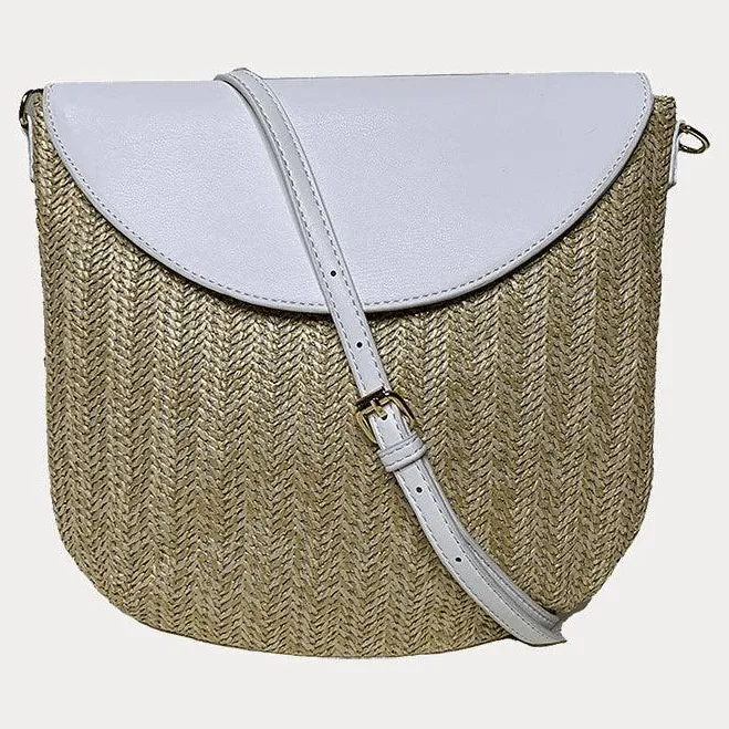 Camilla Raffia Crossbody Bag