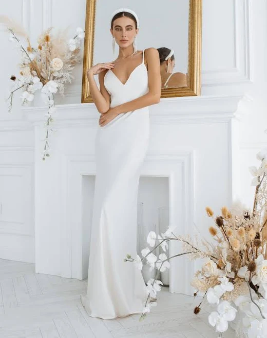 Liora Satin Open-Back Slip Maxi Dress