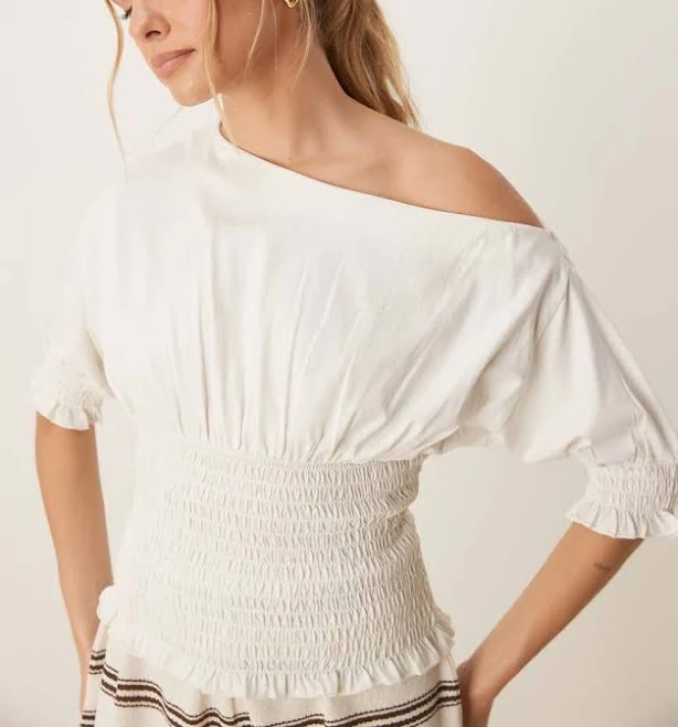 ASOS Off-Shoulder Shirred Top