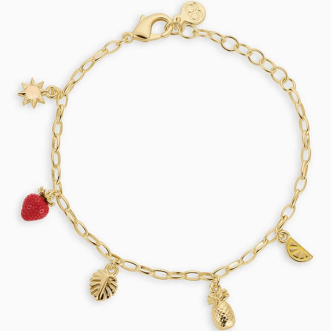 Gorjana Women's 18K Gold Summer Mini Charm Bracelet