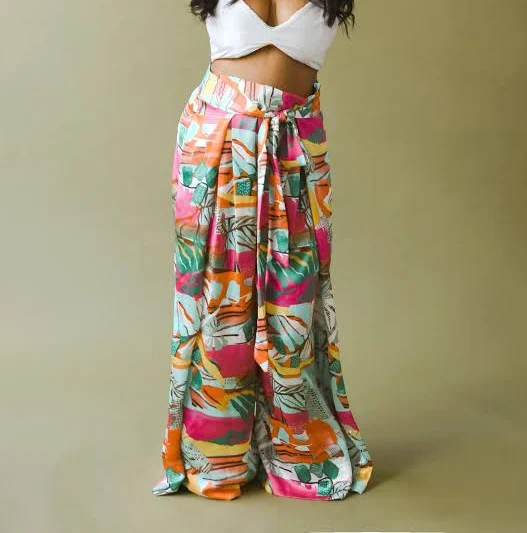 Lesha Abstract Print Palazzo Pants