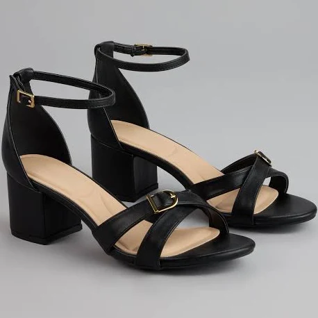Windsor Everyday Sleek Wide Fit Leather Block Heels
