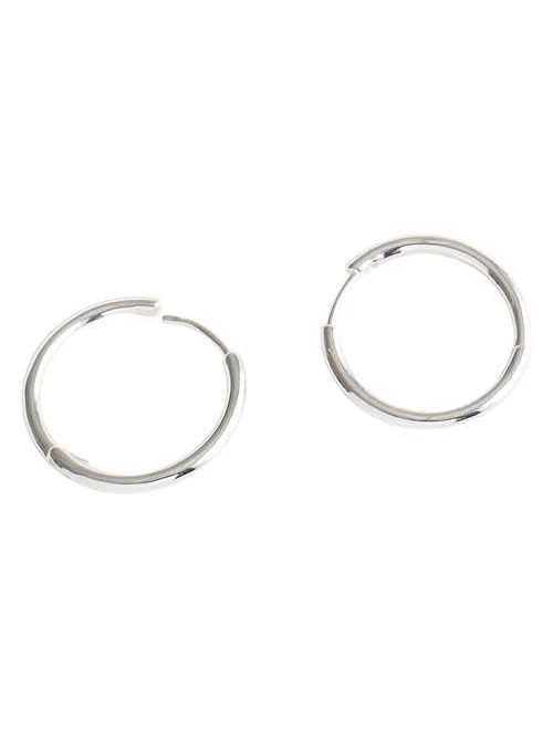 Madewell Sterling Silver Demi-Fine Hoop Earrings