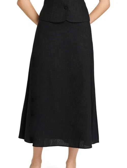 WAYF Women's Blair Linen Blend Midi Skirt
