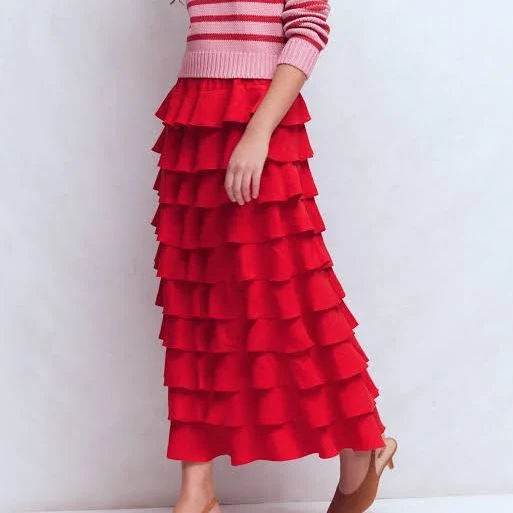 Tiered Maxi Skirt-SALSA