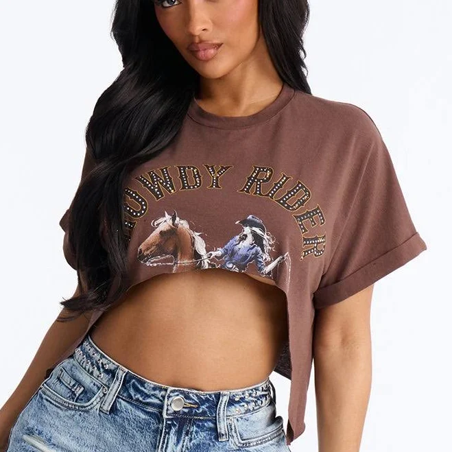 Fashion Nova Women's Iconic Embellished Cut Off Denim Shorts