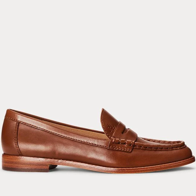 Lauren Women's Ralph Lauren Wynnie Burnished Leather Loafers
