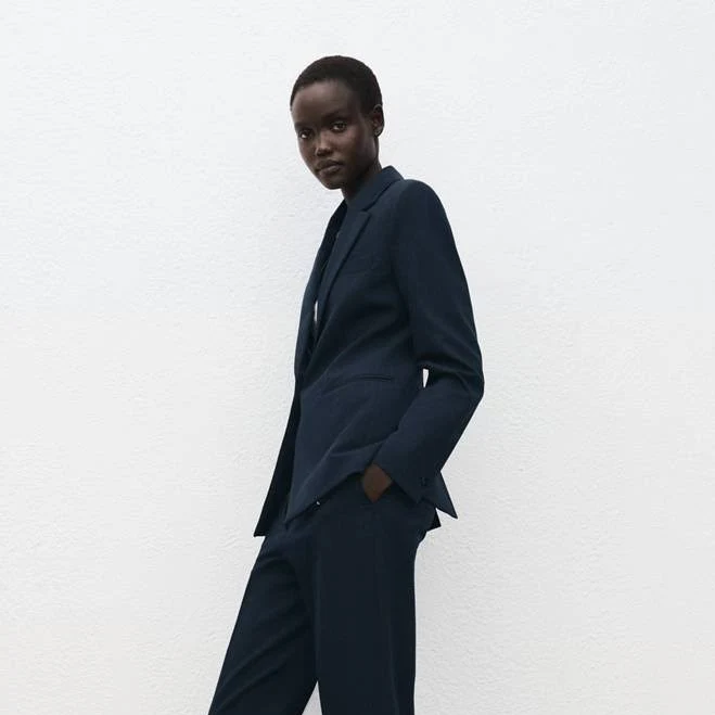 MANGO Women's Fitted Suit Blazer