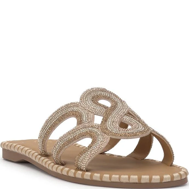 Jessica Simpson Women's Bria Rhinestone Embellished Slide Sandals