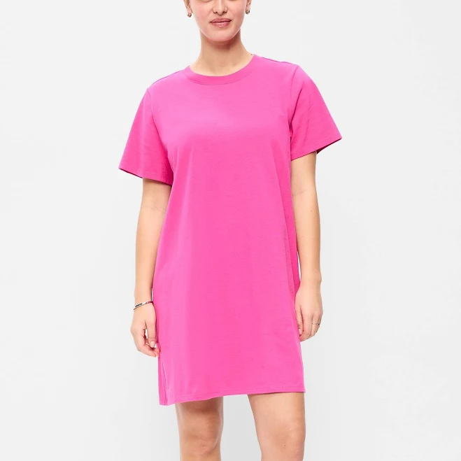 Old Navy Women's Vintage Crew-Neck Mini T-Shirt Dress